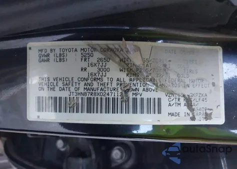 1999 Toyota 4Runner Limited V6 from USA, damaged, VIN JT3HN87R8X0247112